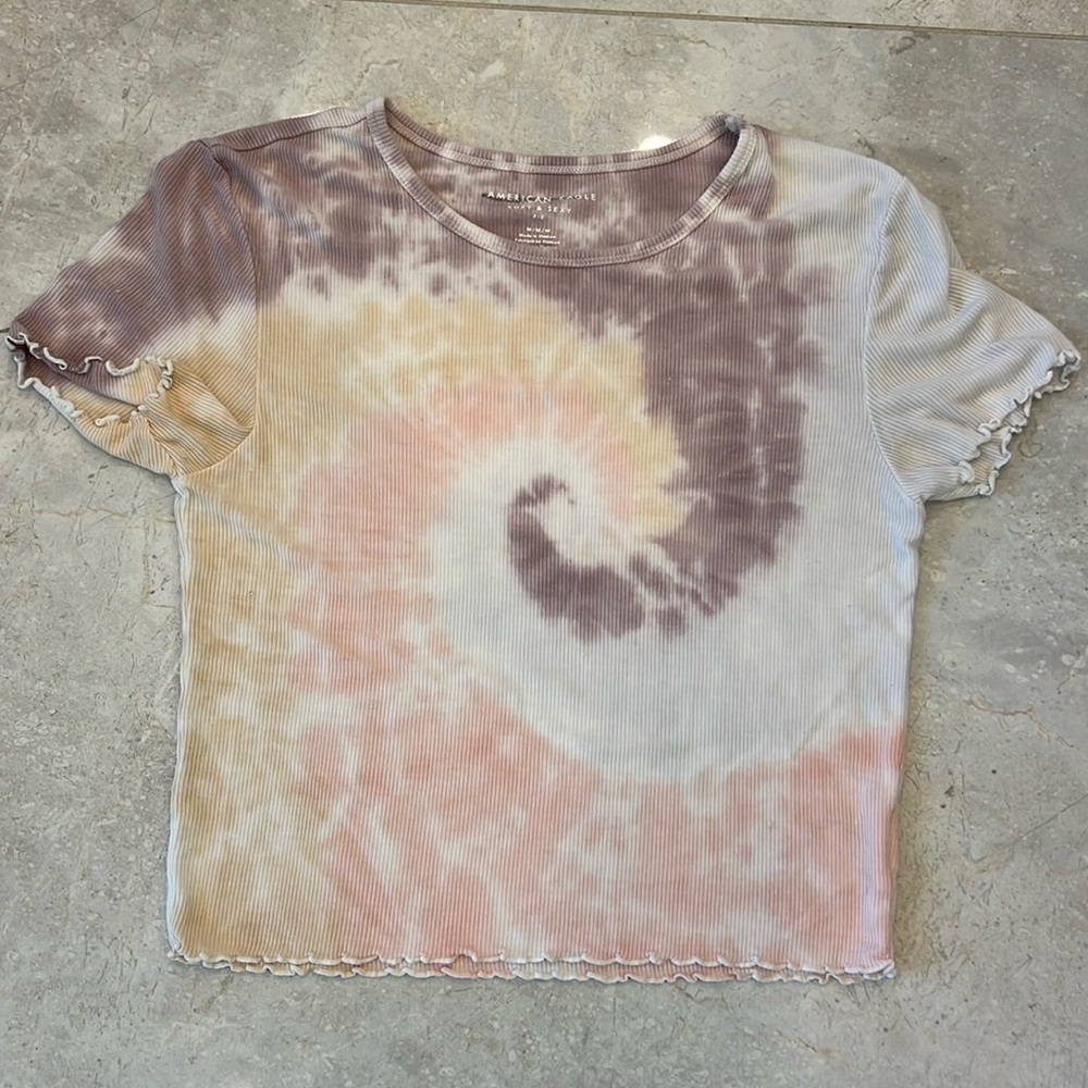 American Eagle Soft and Sexy Ribbed Baby Tee - Size M